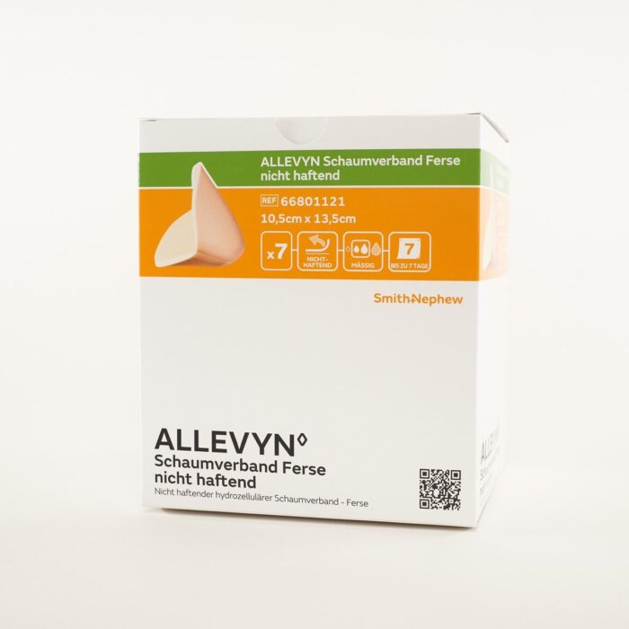Allevyn Schaumverband Ferse nicht haftend, 10,5 cm x 13,6 cm, steril,  7 Stück