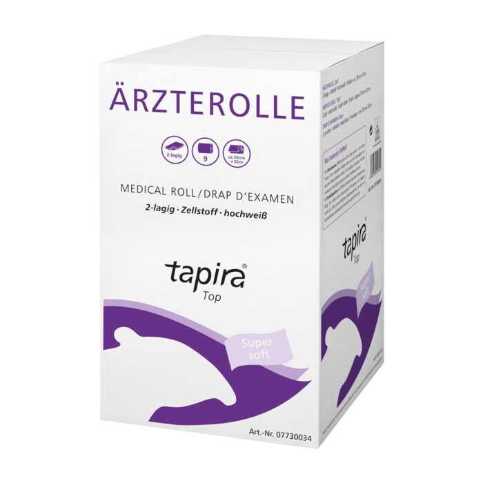 Tapira Top - Liegenpapier / Ärzterollen, 2-lagig, 50 m x 59 cm, 9 Rollen