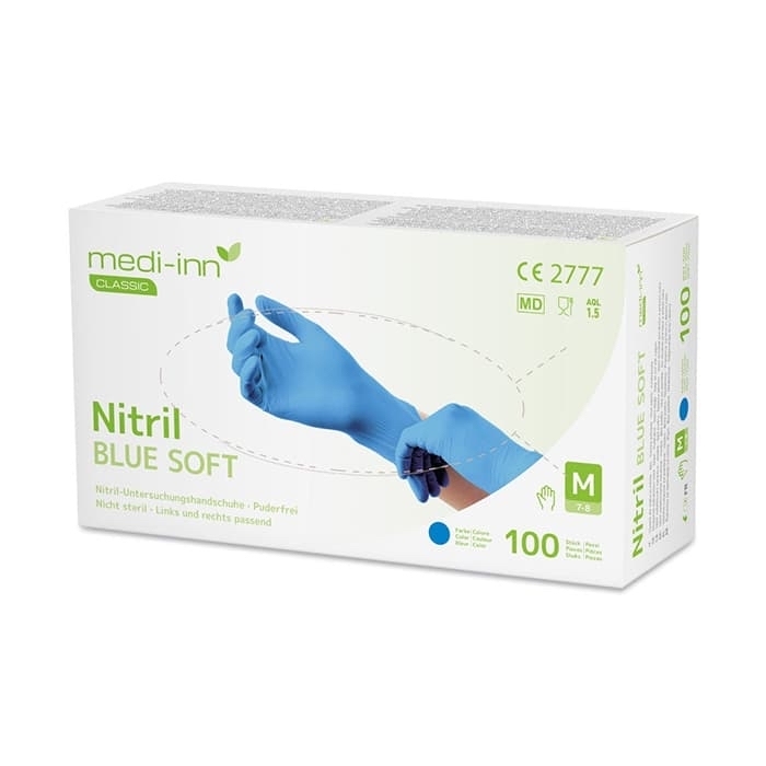 Nitrilhandschuhe, Blue Soft, puderfrei, Gr. XL, 100 Stück