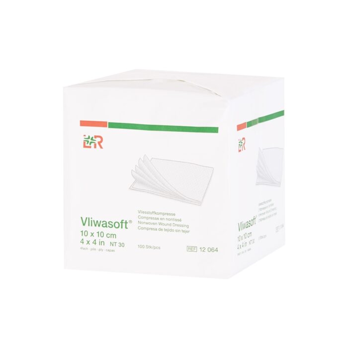 Vliwasoft Vlieskompressen, 4-lagig, unsteril, 10 cm x 10 cm, 100 Stück
