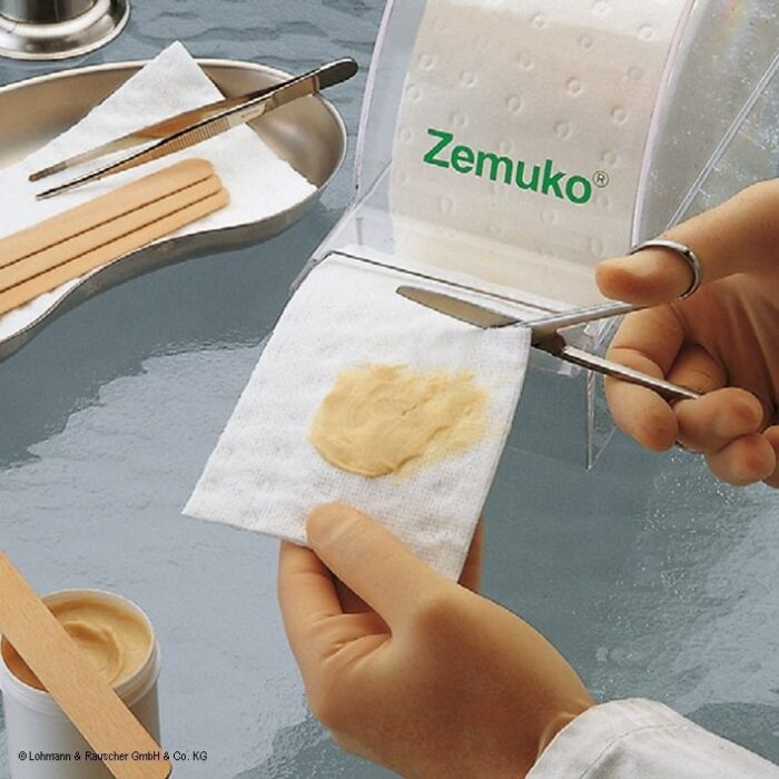 Zemuko Zellstoff-Vliesstoff-Kompresse, gerollt, unsteril, 2 m x 10 cm, 1 Rolle
