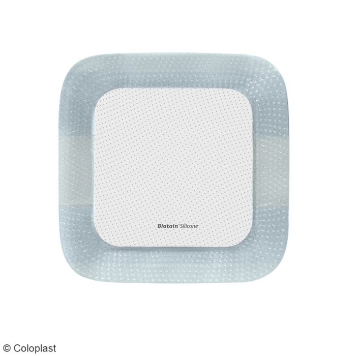 Biatain Silicone Schaumverband, sanft haftend, 12,5 cm x 12,5 cm, steril, 10 Stück