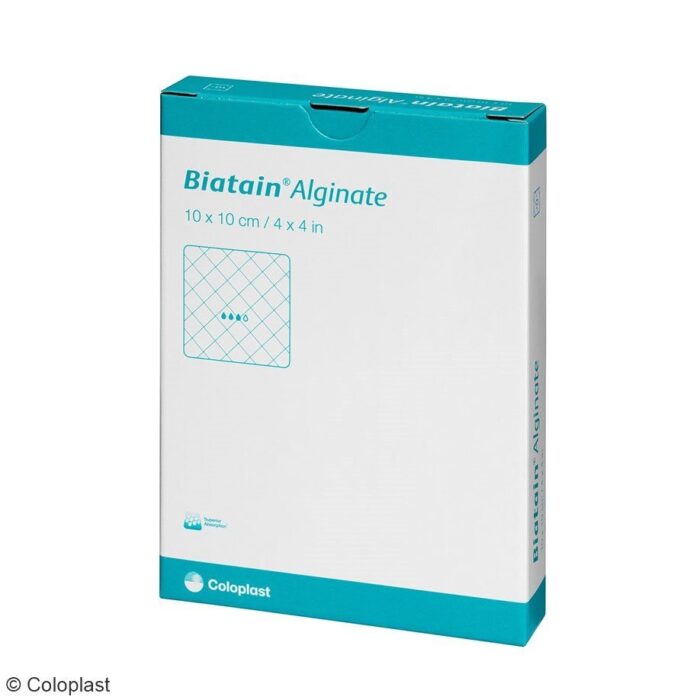 Biatain Alginate Kompressen, 10 cm x 10 cm, steril, 10 Stück