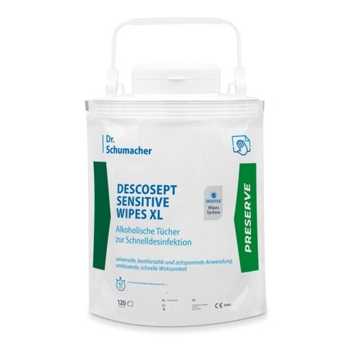 Descosept senitive Wipes XL, Flächendesinfektionstücher, alkoholisch, 120 Blatt
