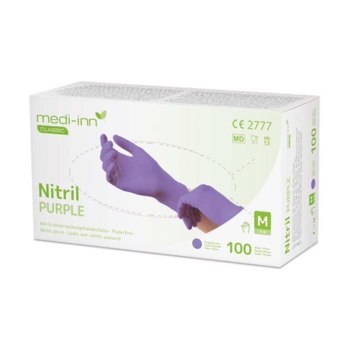 Nitril Purple, Nitrilhandschuhe, puderfrei, unsteril, lila, Gr. L, 100 Stück