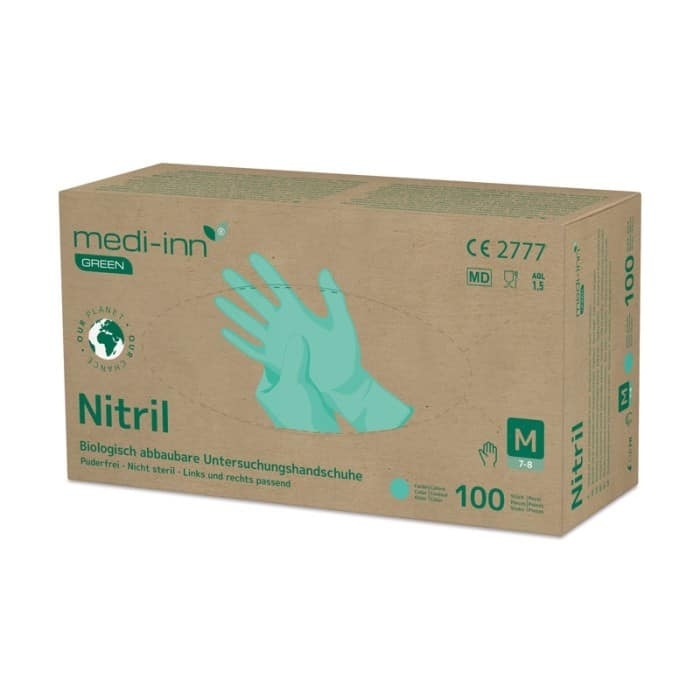 medi-inn GREEN Nitril, grün, unsteril, puderfrei, Gr. L, 100 Stück