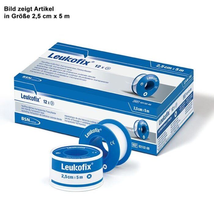 Leukofix ohne Schutzring, 5 m x 5 cm, transparent, 6 Rollen