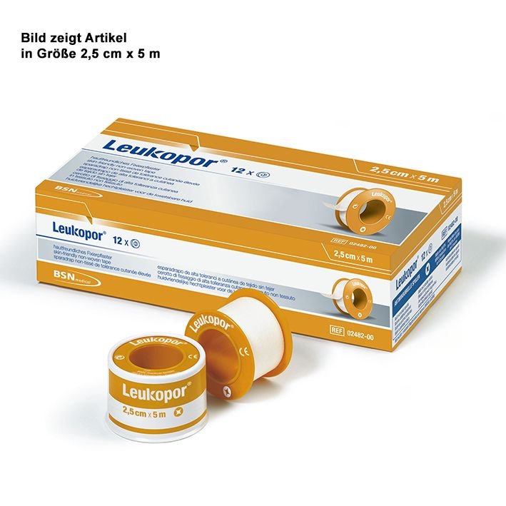 Leukopor Rollenpflaster, 5 m x 1,25 cm, weiß, 1 Rolle