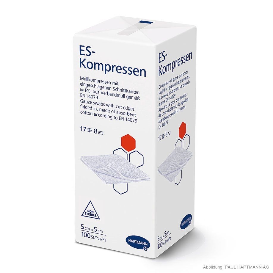 ES-Kompressen, unsteril 5 cm x 5 cm, 8-fach, 100 Stück