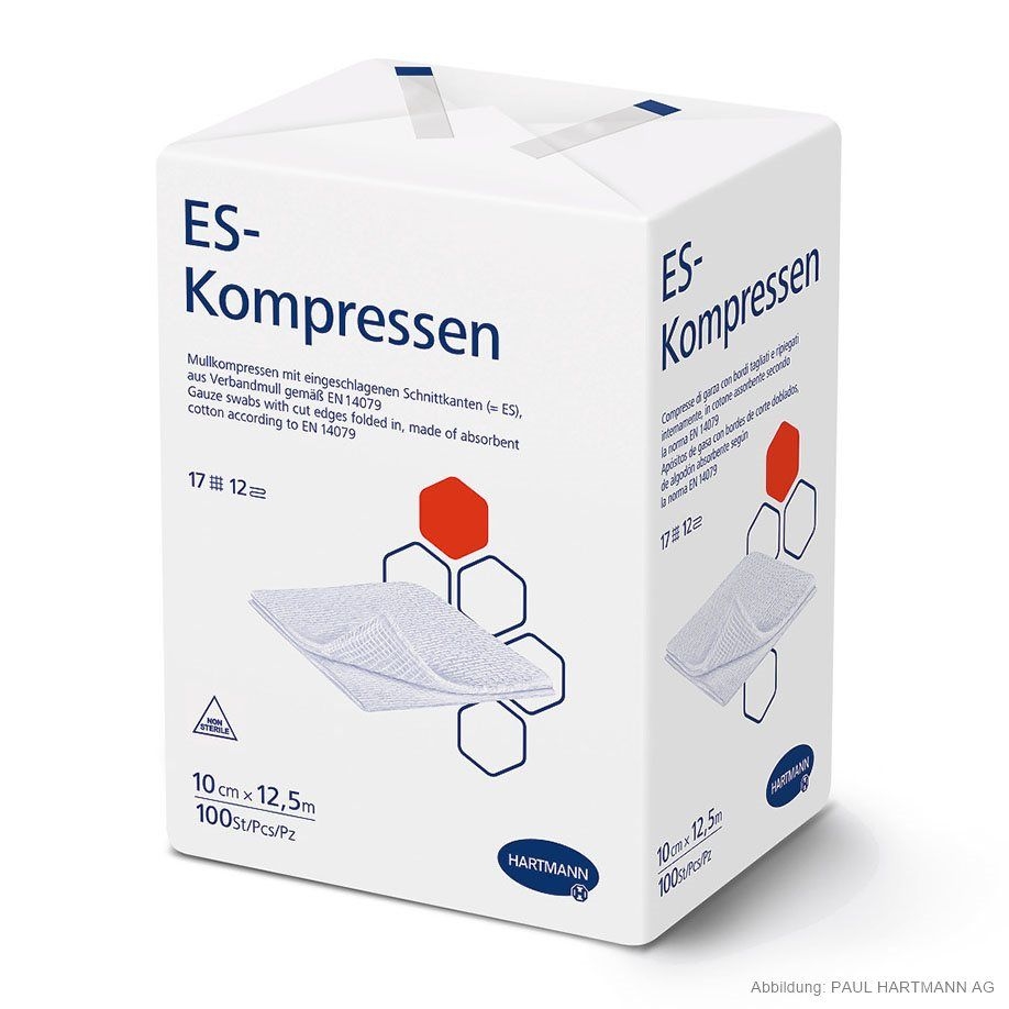 ES-Kompressen, unsteril, 10 cm x 12,5 cm, 12-fach, 100 Stück