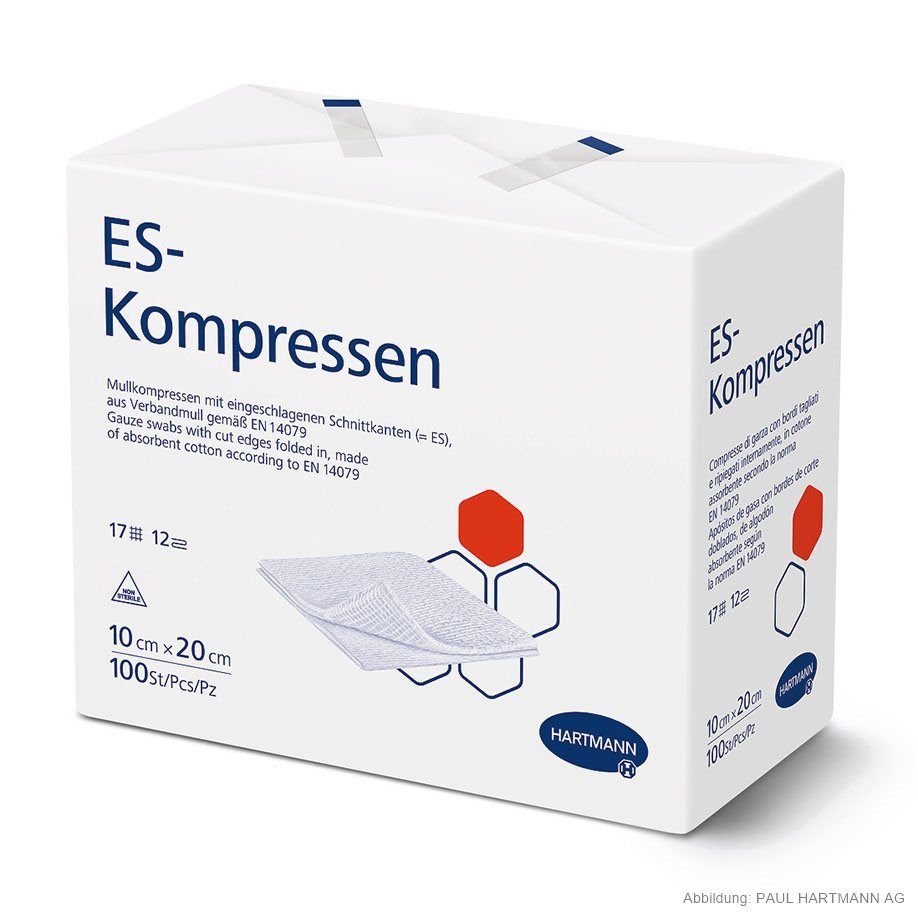 ES-Kompressen, unsteril, 10 cm x 20 cm, 12-fach, 100 Stück