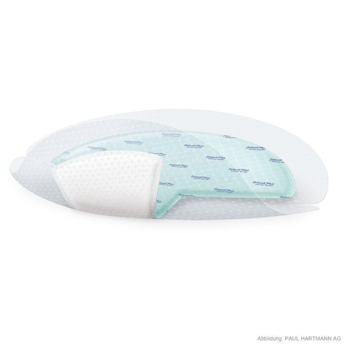 Zetuvit Plus Silicone Border Heel, 25 cm x 25 cm, steril, 10 Stück