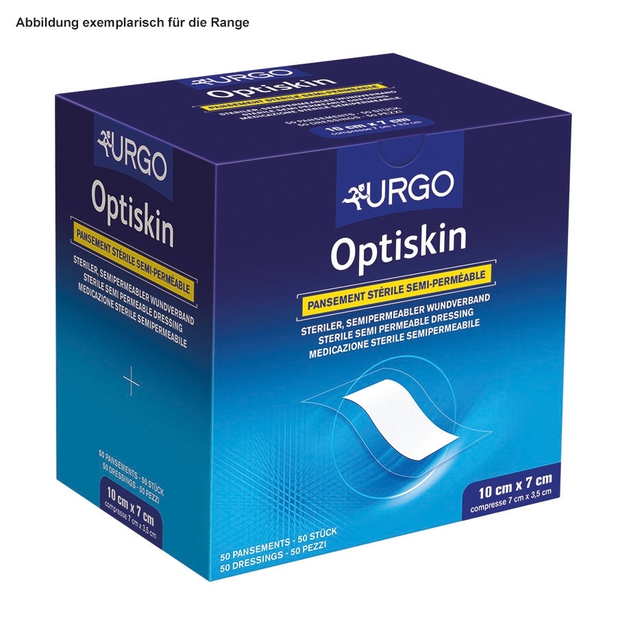 URGO Optiskin, transparenter Wundschnellverband, 53 mm x 70 mm, 50 Stück