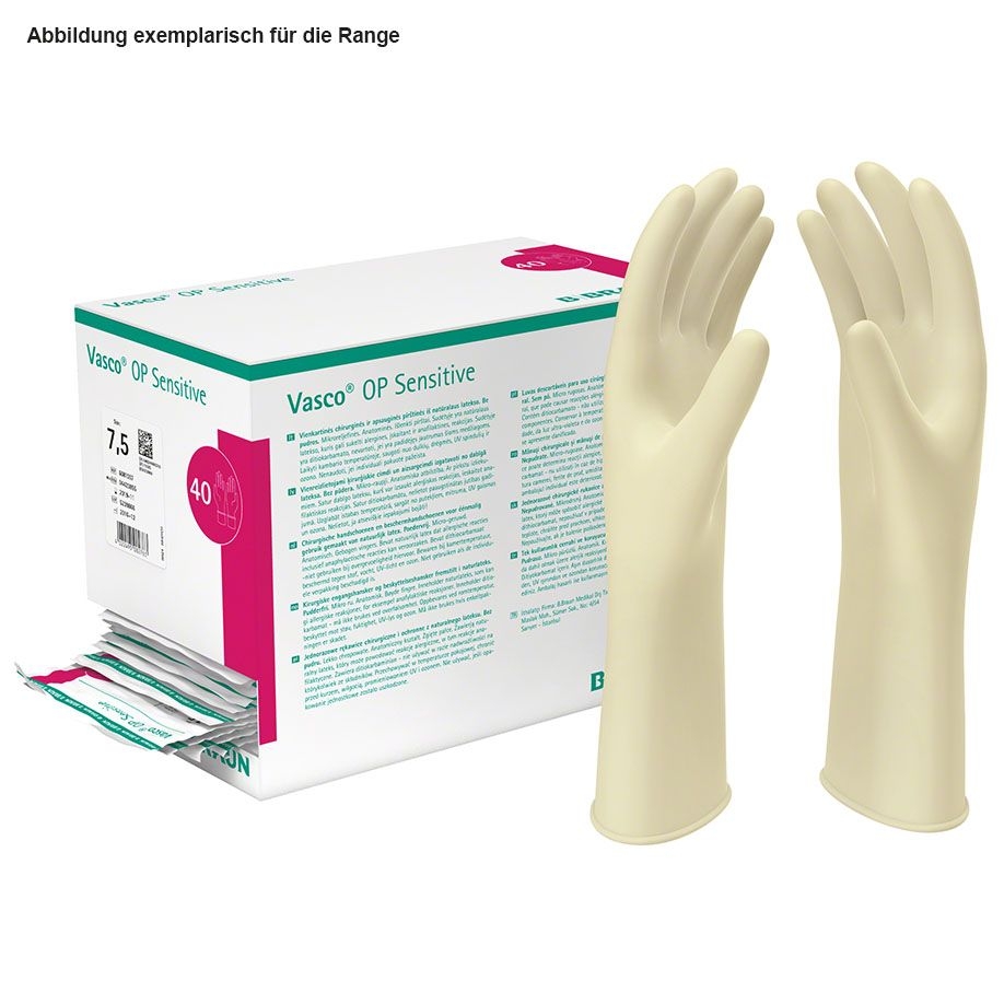 Vasco OP Sensitiv, puderfrei, steril, Gr. 7,5, 40 Paar