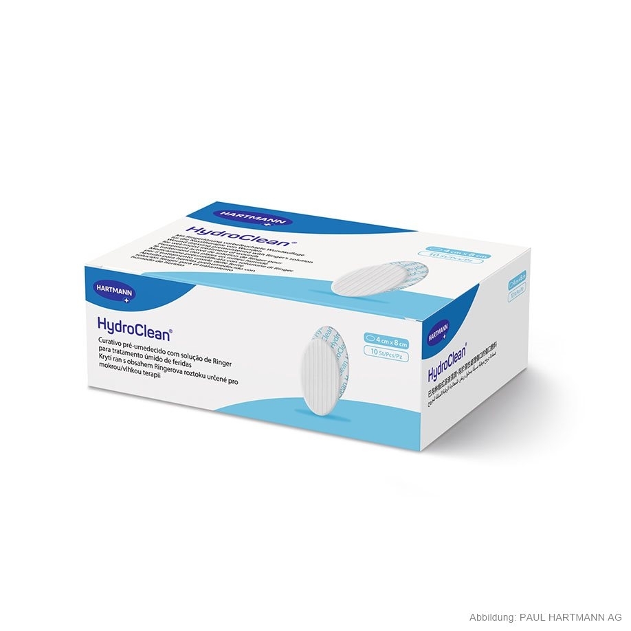 HydroClean Kompressen, 4 cm x 8 cm, steril, 10 Stück