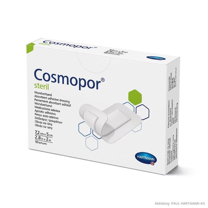 Cosmopor steriler Wundschnellverband, 7,2 cm x 5 cm, weiß, 10 Stück