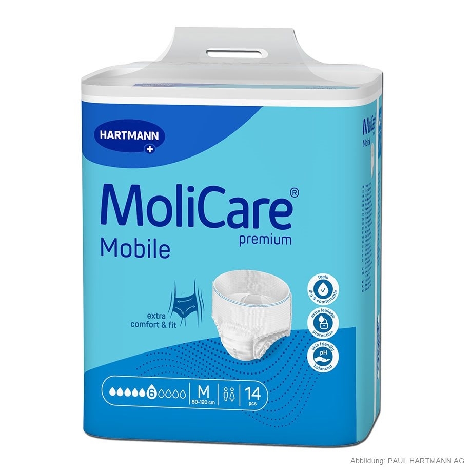 Molicare Premium Mobile 6 Tropfen, Gr. M, 14 Stück