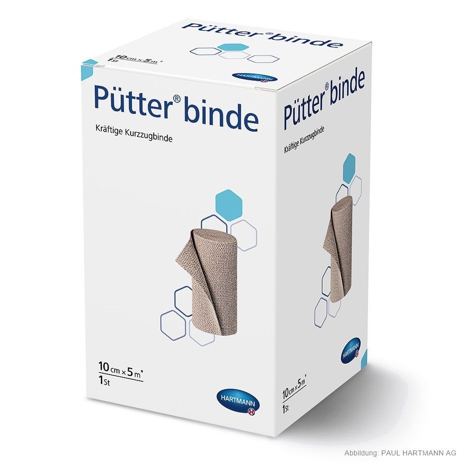 Pütterbinde, 5 m x 10 cm, hautfarben, 1 Stück
