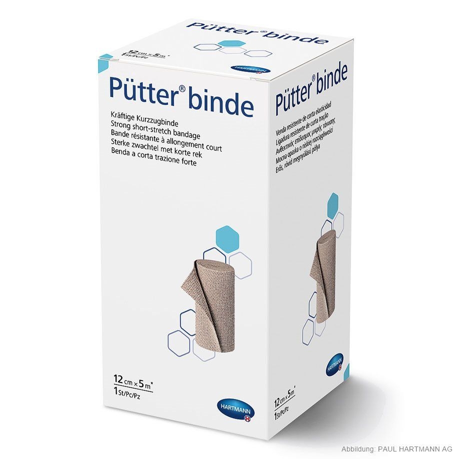 Pütterbinde, 5 m x 12 cm, hautfarben, 1 Stück