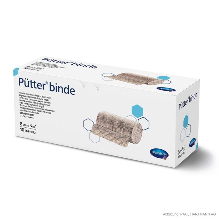Pütterbinden, 5 m x 8 cm, hautfarben,10 Stück
