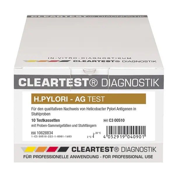 Cleartest H. Pylori AG, 10 Testkassetten