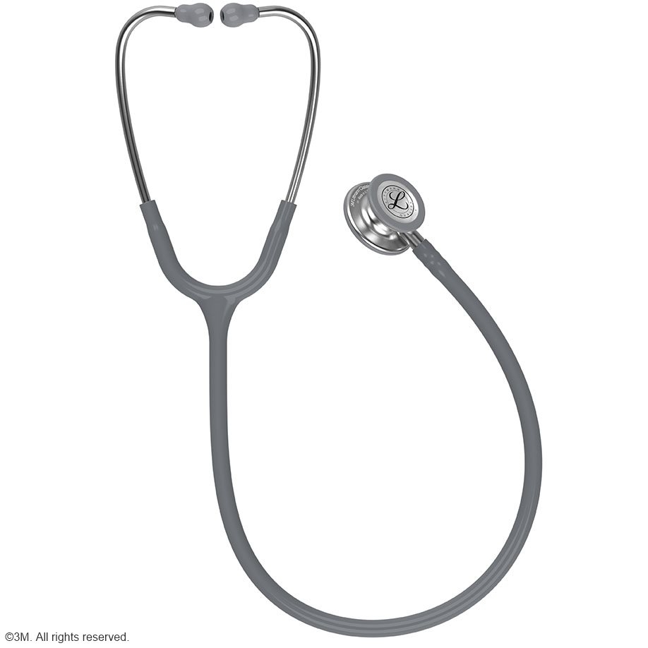 Littmann Classic III, Stethoskop, Edelstahl-Doppelkopf, grau, 43 mm Ø, 1 Stück