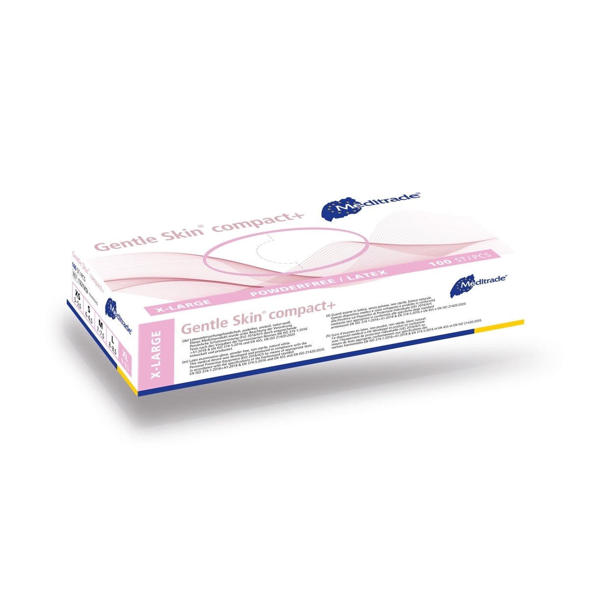 Gentle Skin compact+, Latexhandschuhe, puderfrei, unsteril, Gr. XL, 100 Stück