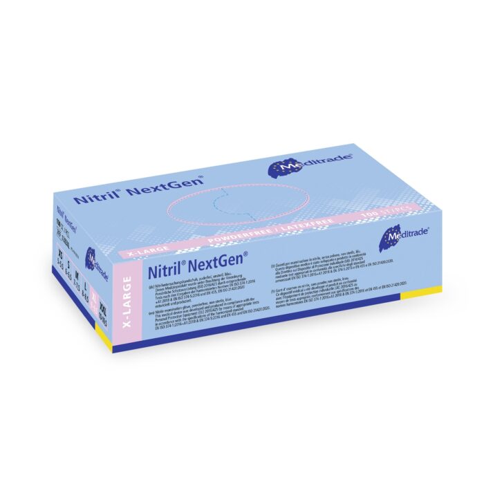 Nitril Next Gen, blau, Gr. XL, latexfrei, puderfrei, unsteril, 100 Stück