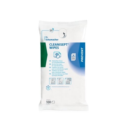 Cleanisept Wipes, 14 cm x 20 cm, Nachfüllpackung, 100 Tücher