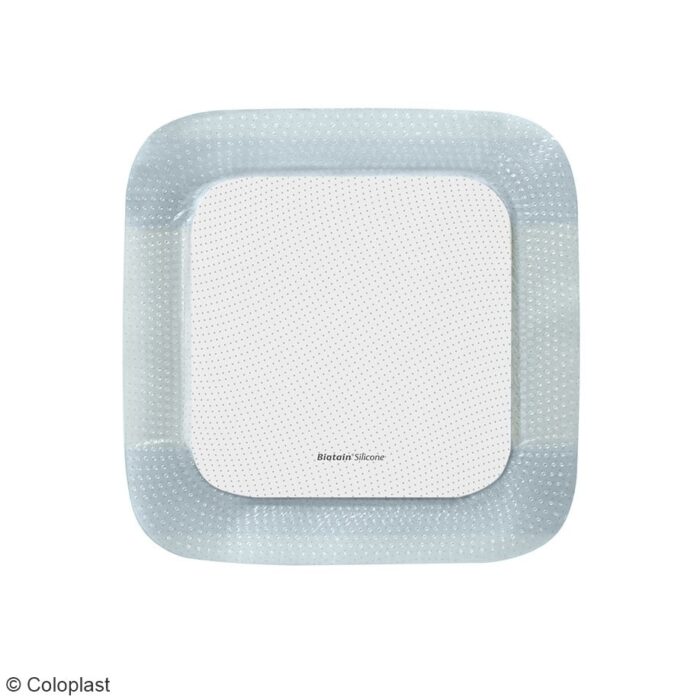 Biatain Silicone Schaumverband, sanft haftend, 15 cm x 15 cm, steril, 5 Stück