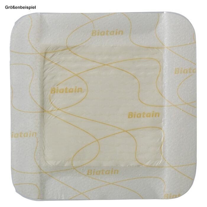 Biatain Schaumverband, selbst haftend, 12,5 cm x 12,5 cm, steril, 5 Stück