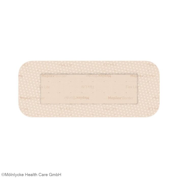 Mepilex Border Flex Lite Schaumverband, 5 cm x 12,5 cm, steril, 5 Stück