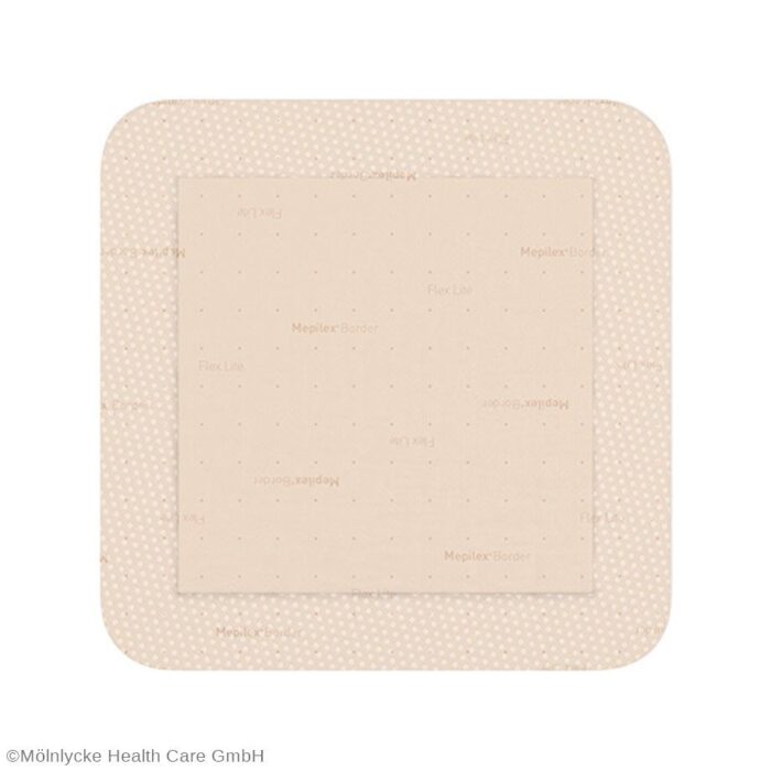 Mepilex Border Flex Lite Schaumverband, 7,5 cm x 7,5 cm, steril, 5 Stück