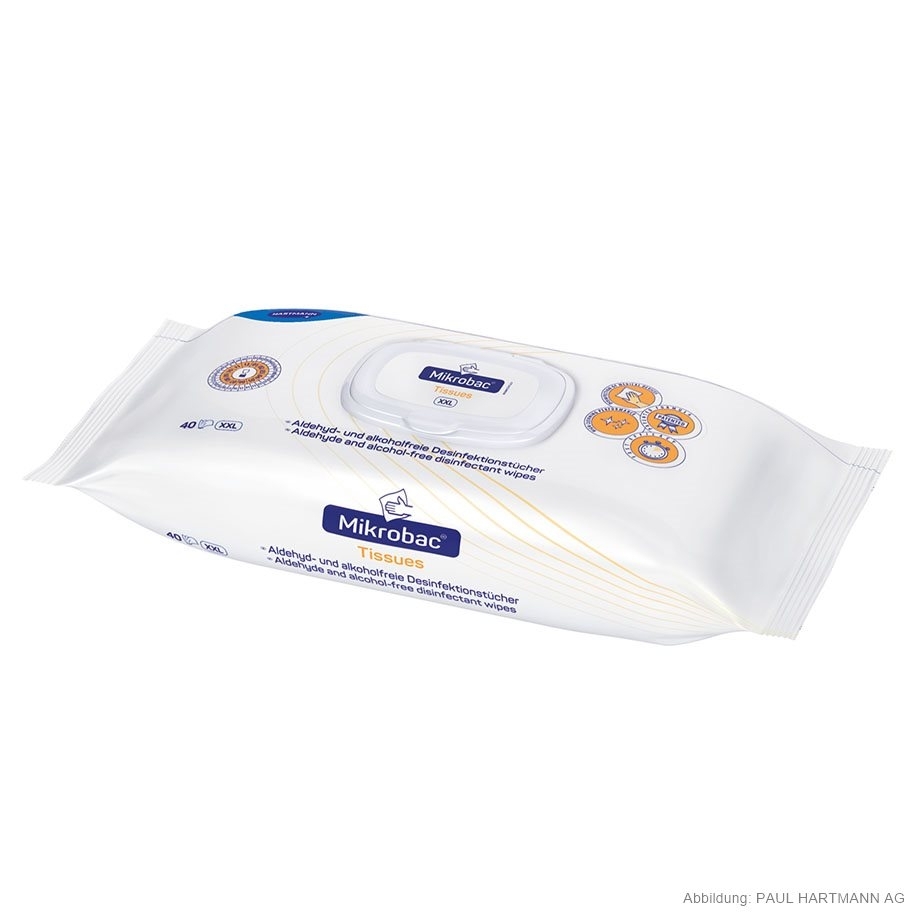Mikrobac XXL Tissues, 25 cm x 38 cm, 40 Stück