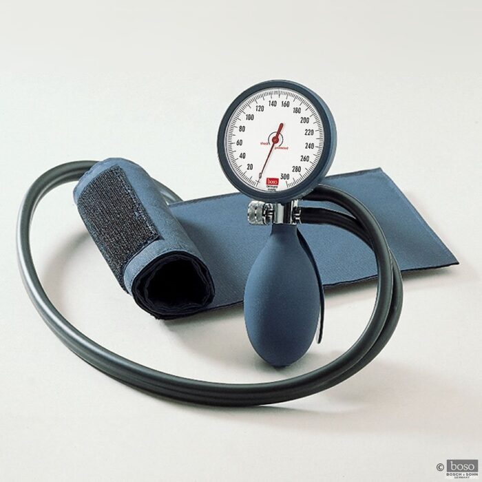 boso clinicus II, Blutdruckmessgerät, blau, mit Klettenmanschette, 60 mm Ø, 1 Stück