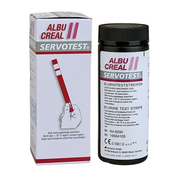 Servotest Albucreal II, 25 Urinteststreifen