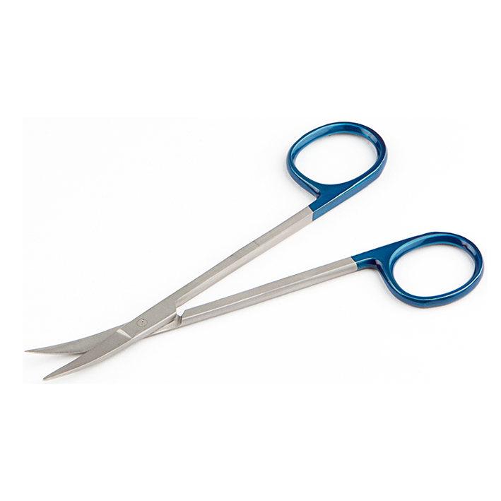 Iris- und Fadenscheren gebogen, 13 cm,