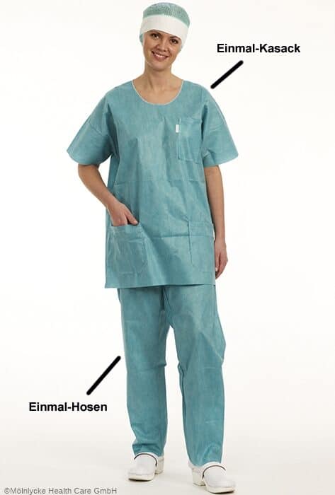 Green Touch Einmal-Kasack grün