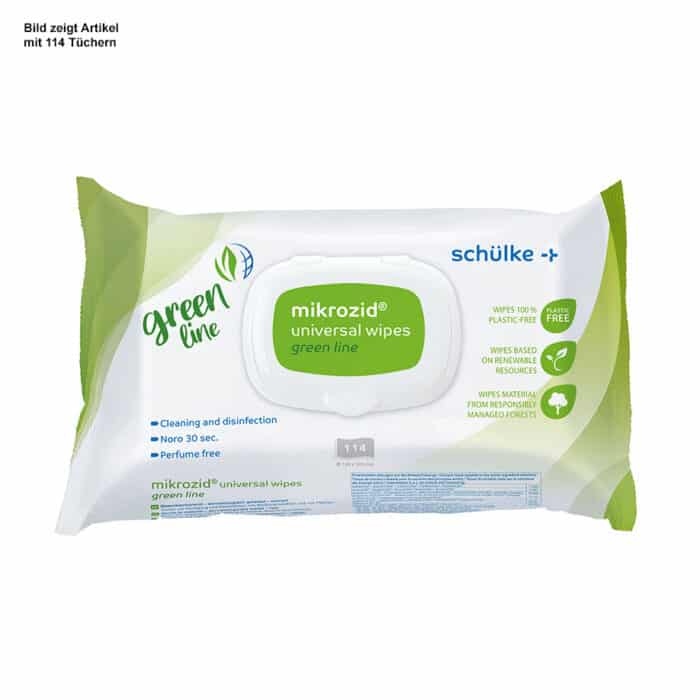 mikrozid universal wipes green line