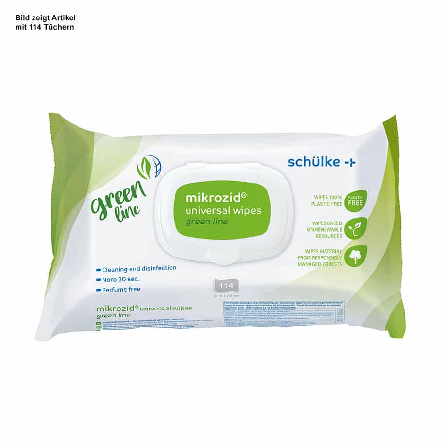 mikrozid universal wipes green line